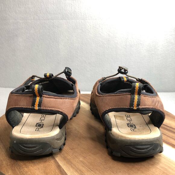 Rohde Leather Hiking Trekking Shoe Nubuck Size 40 Slip on Bungy Strap Brown #314 - Picture 6 of 8